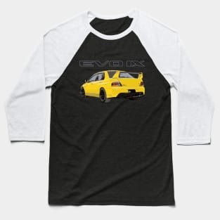 evo 9  yellow rear vortext Baseball T-Shirt